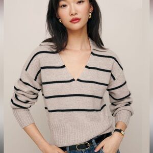 Reformation Beckie Collared Cashmere sweater